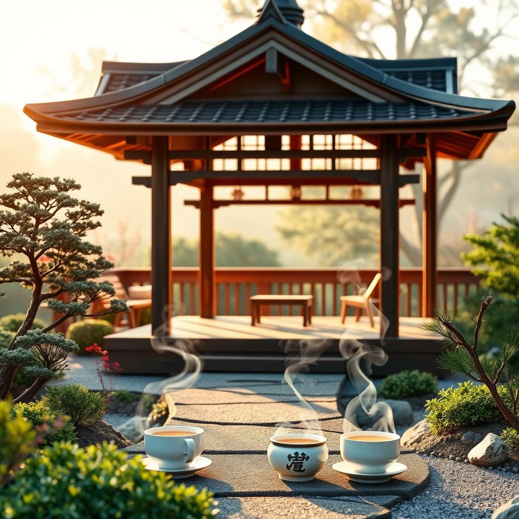 Japanese tea pavilion inspired design at Manyata Ekamoi