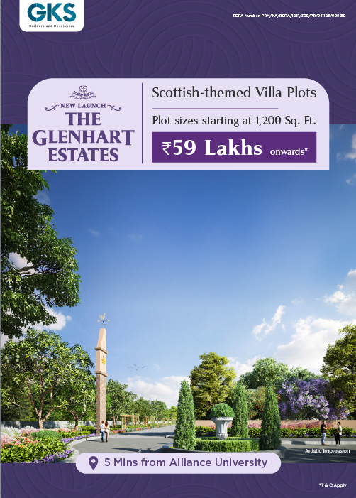 The Glenhart Estates Scottish themed villa plots mobile banner