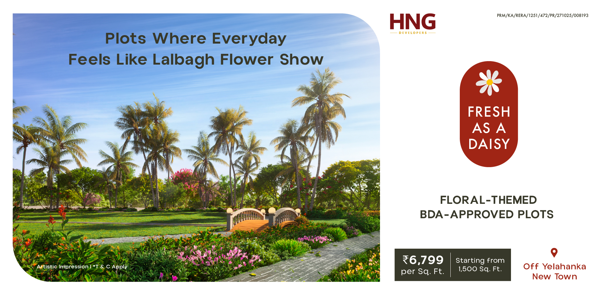Fresh As A Daisy BDA approved plots in Yelahanka New Town