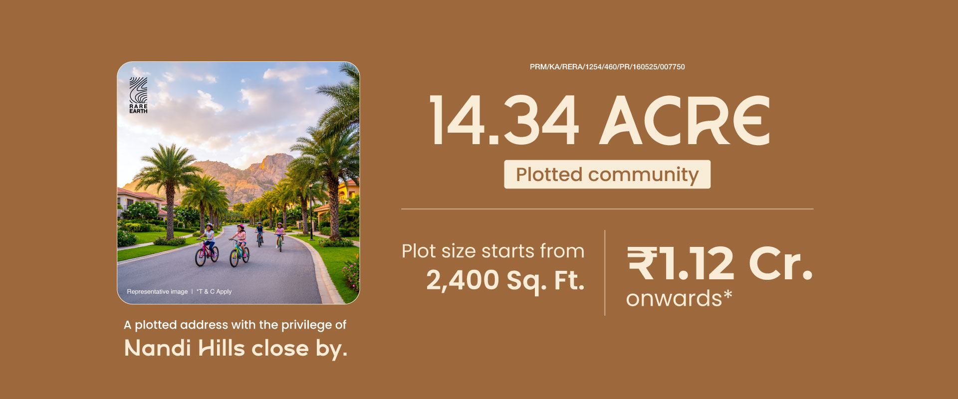 Montira by Rare Earth Palmeraie themed villa plots in Nandi Hills desktop banner